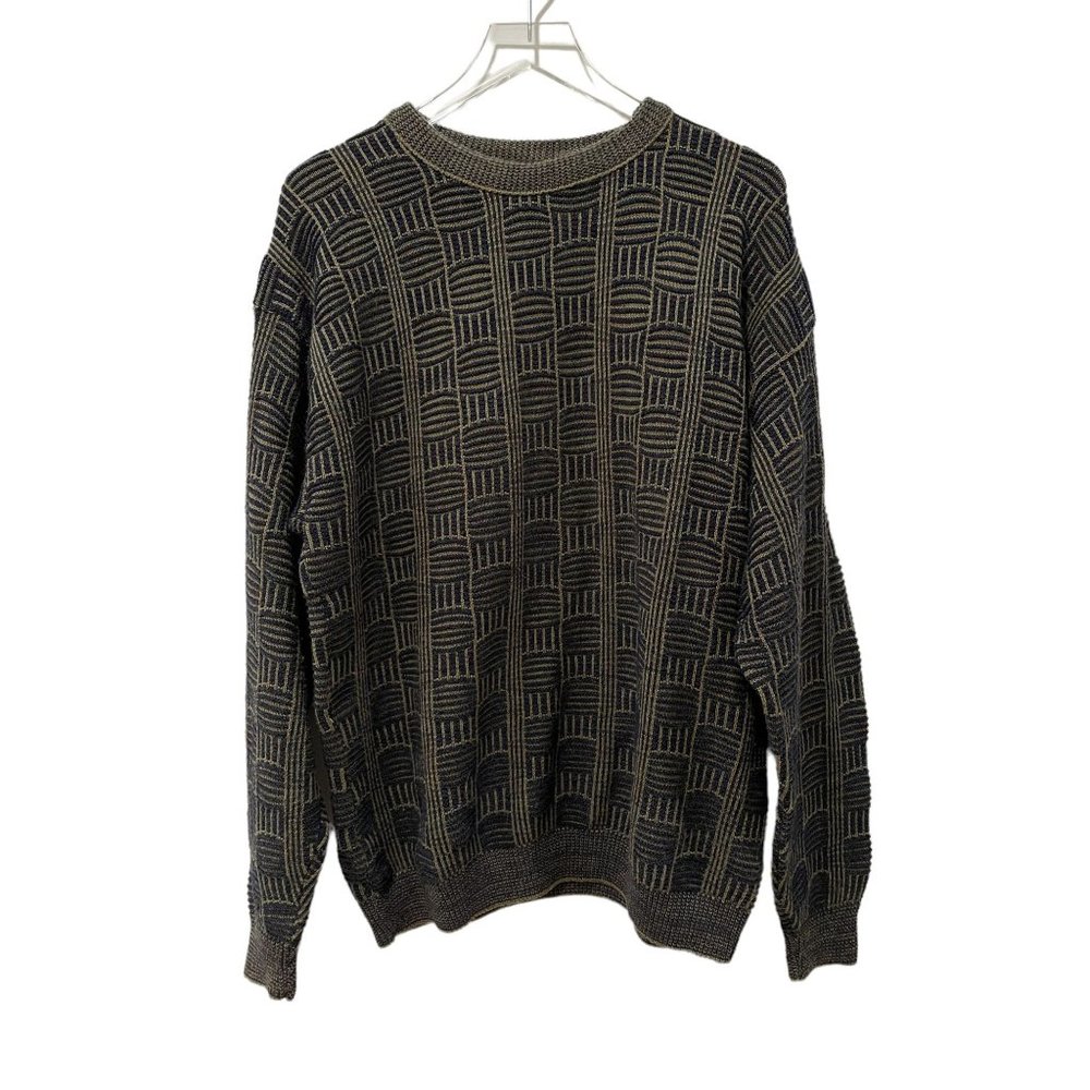 Vintage 80s 90s TSR USA Crew Neck Sweater Cotton Blend Pullover Crew Neck Blue T